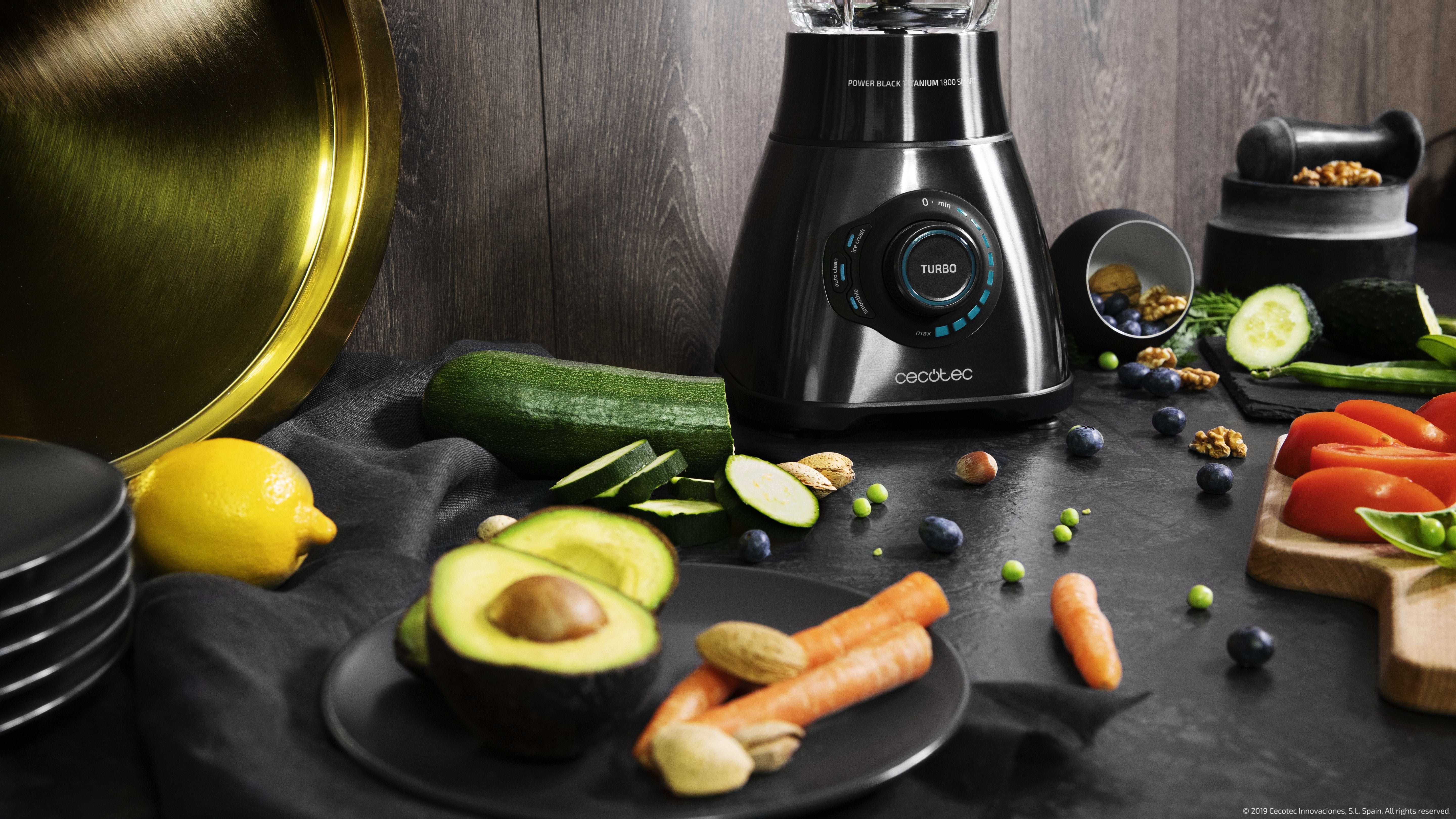 Batidora De Vaso Power Black Titanium 1800 Smart 1800w 9 Velocidades Capacidad 1.8l