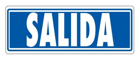 Archivo 2000 Señal "Salida (Sin Indicador)" 175x65 Pvc Gris