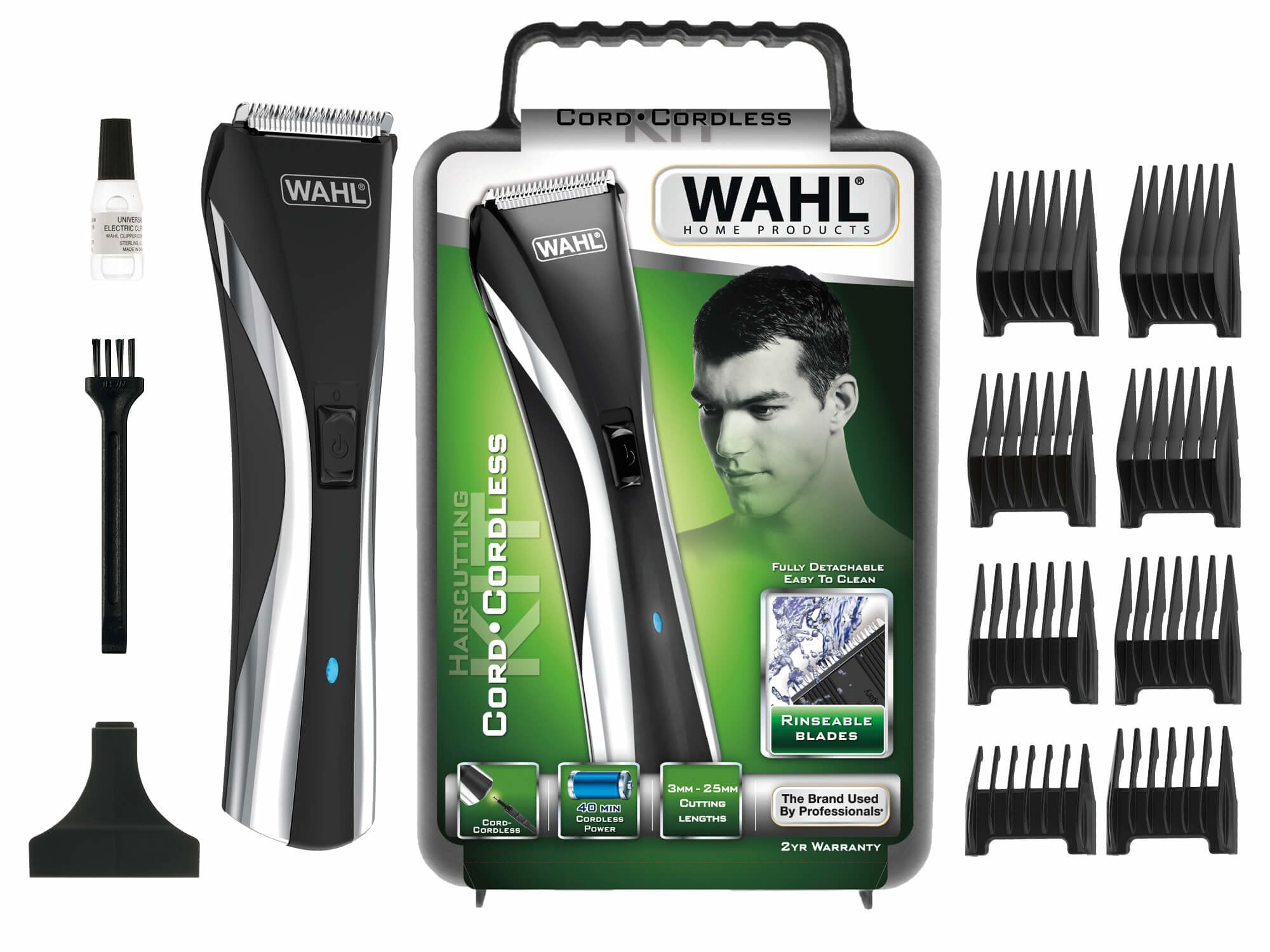 EAN 43917002484 - Wahl 9698-1016 Negro, Plata imagen 1