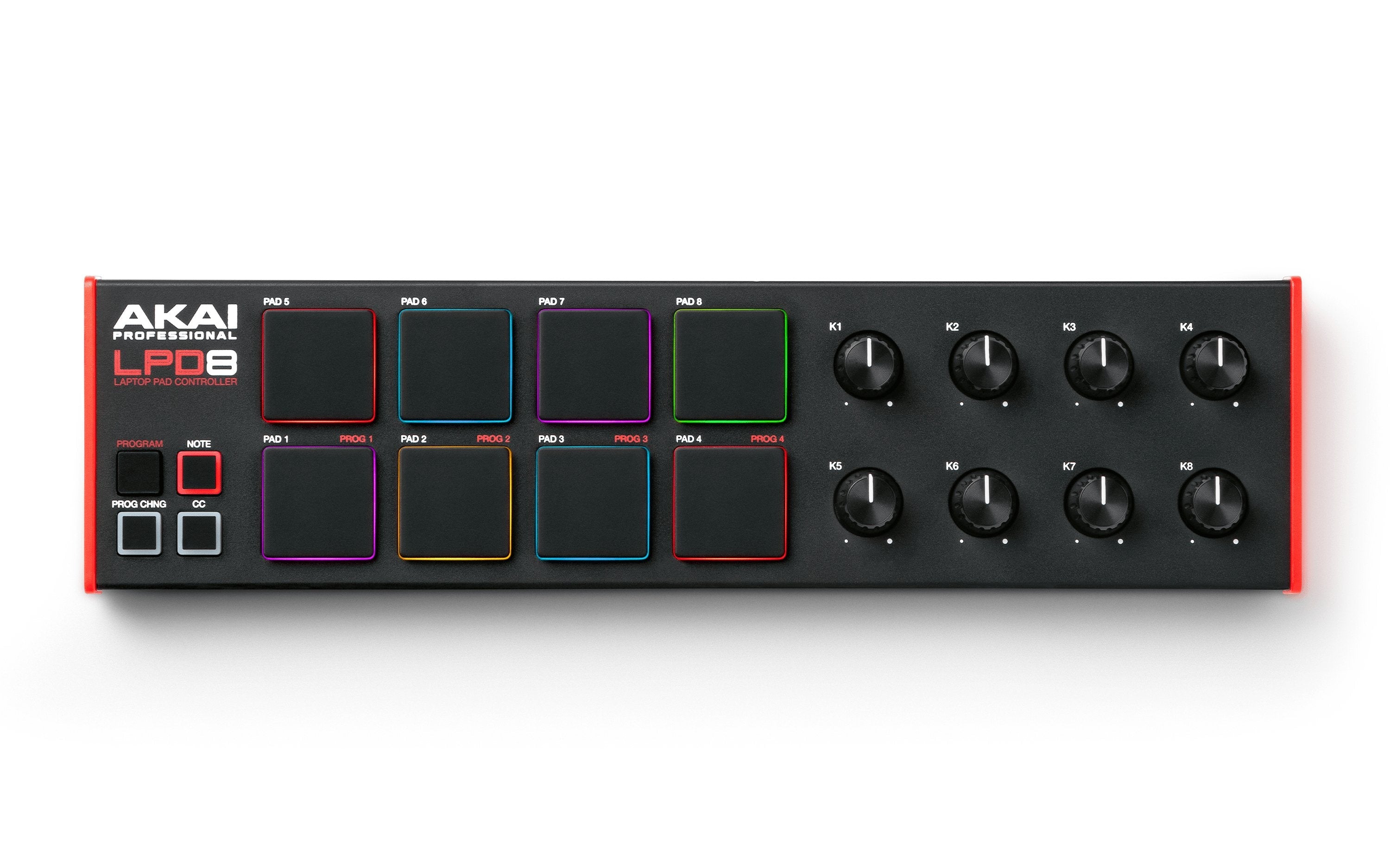 EAN 0694318025567 - Akai LPD8 MKII teclado MIDI 8 llaves USB Negro, Rojo imagen 1