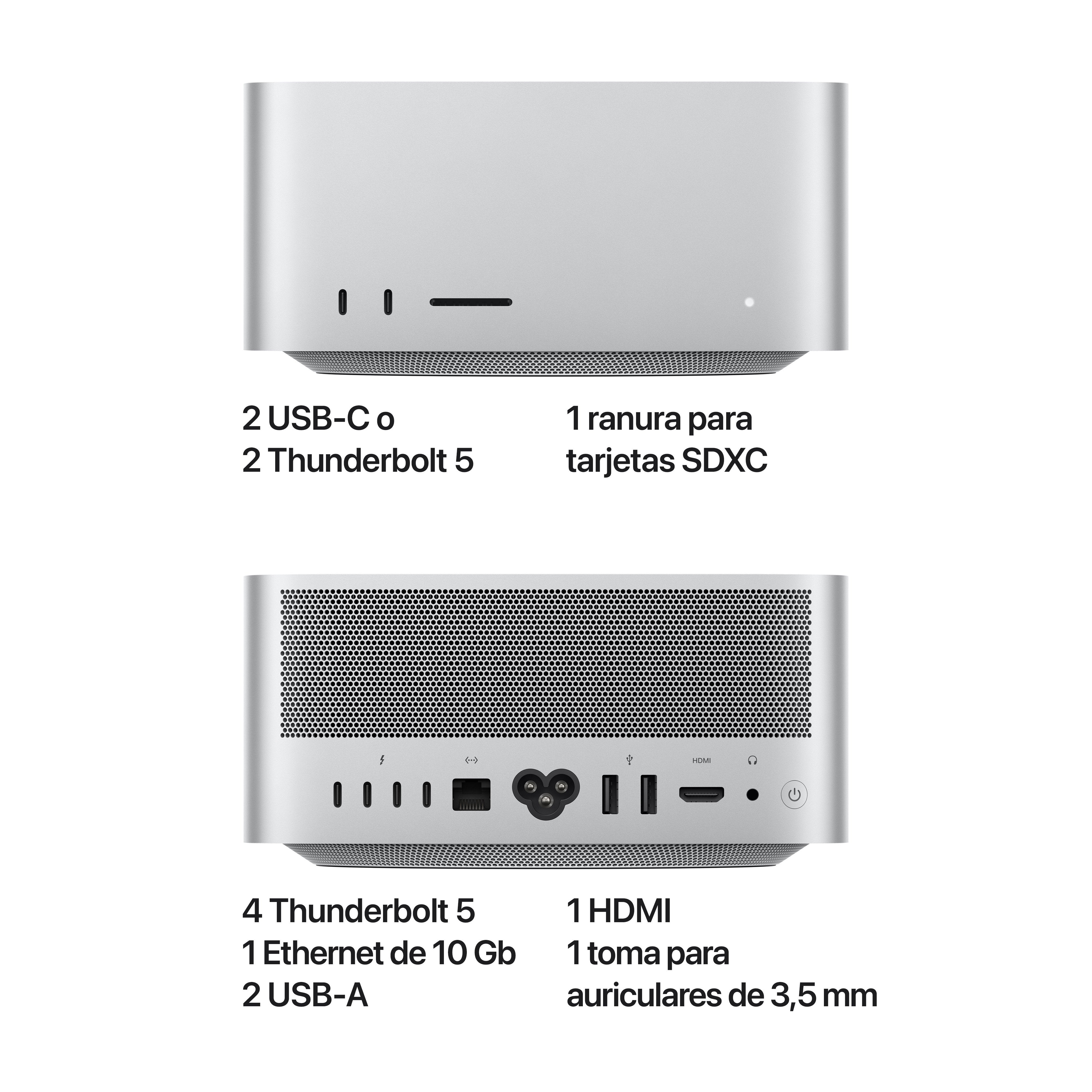 EAN 195950269376 - Apple Mac Studio Apple M M3 Ultra 96 GB 1 TB SSD macOS Sequoia Mini PC Plata imagen 5