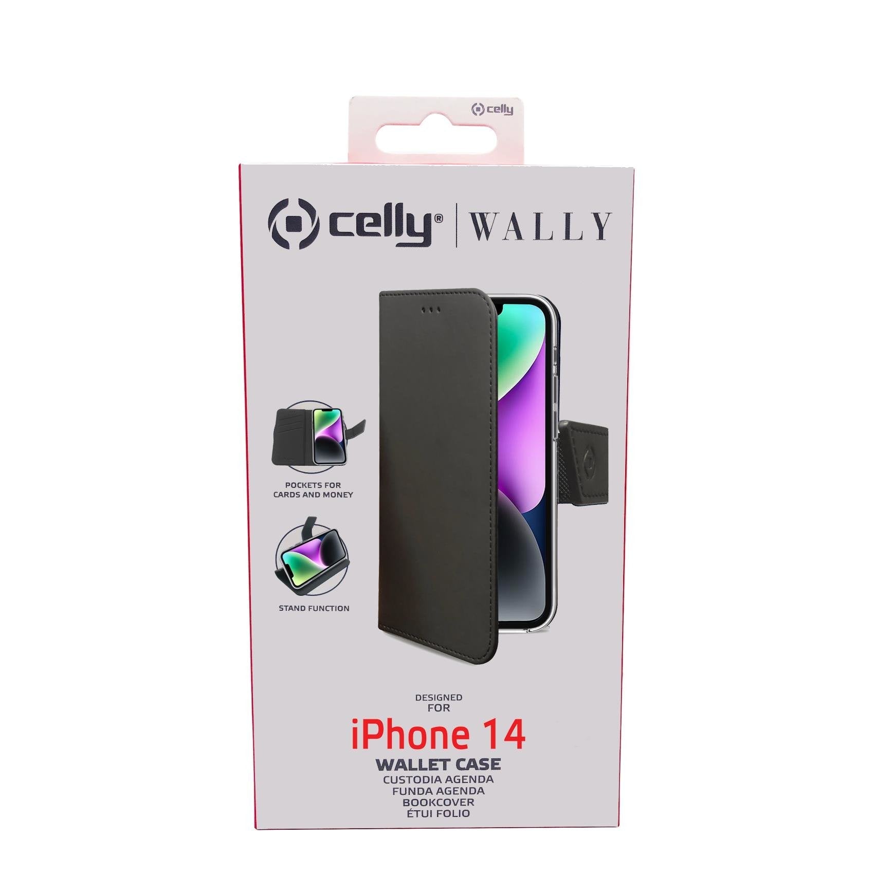 Case Celly Iphone 14 Wallet Case Black Wally1024