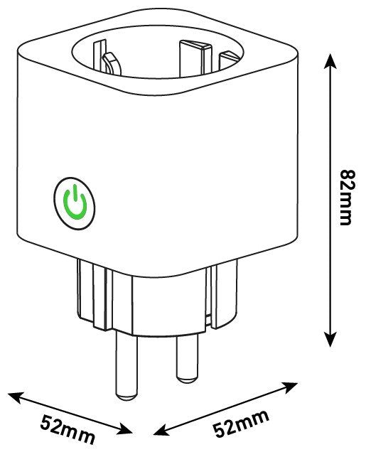 Entac Wifi Meckdosenadaptador Con Leimungsmesser Blanco