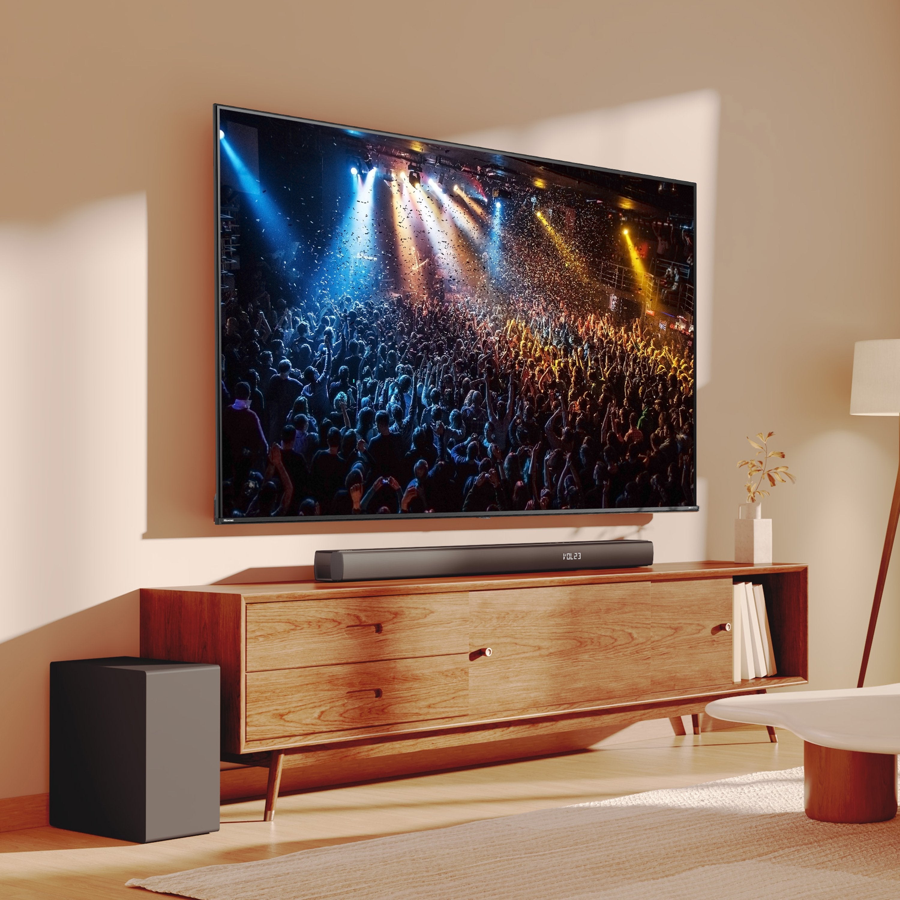 Hisense Hs3100, Barra De Sonido Negra, Bluetooth 5.3, Hdmi (Arc), Usb Hs3100