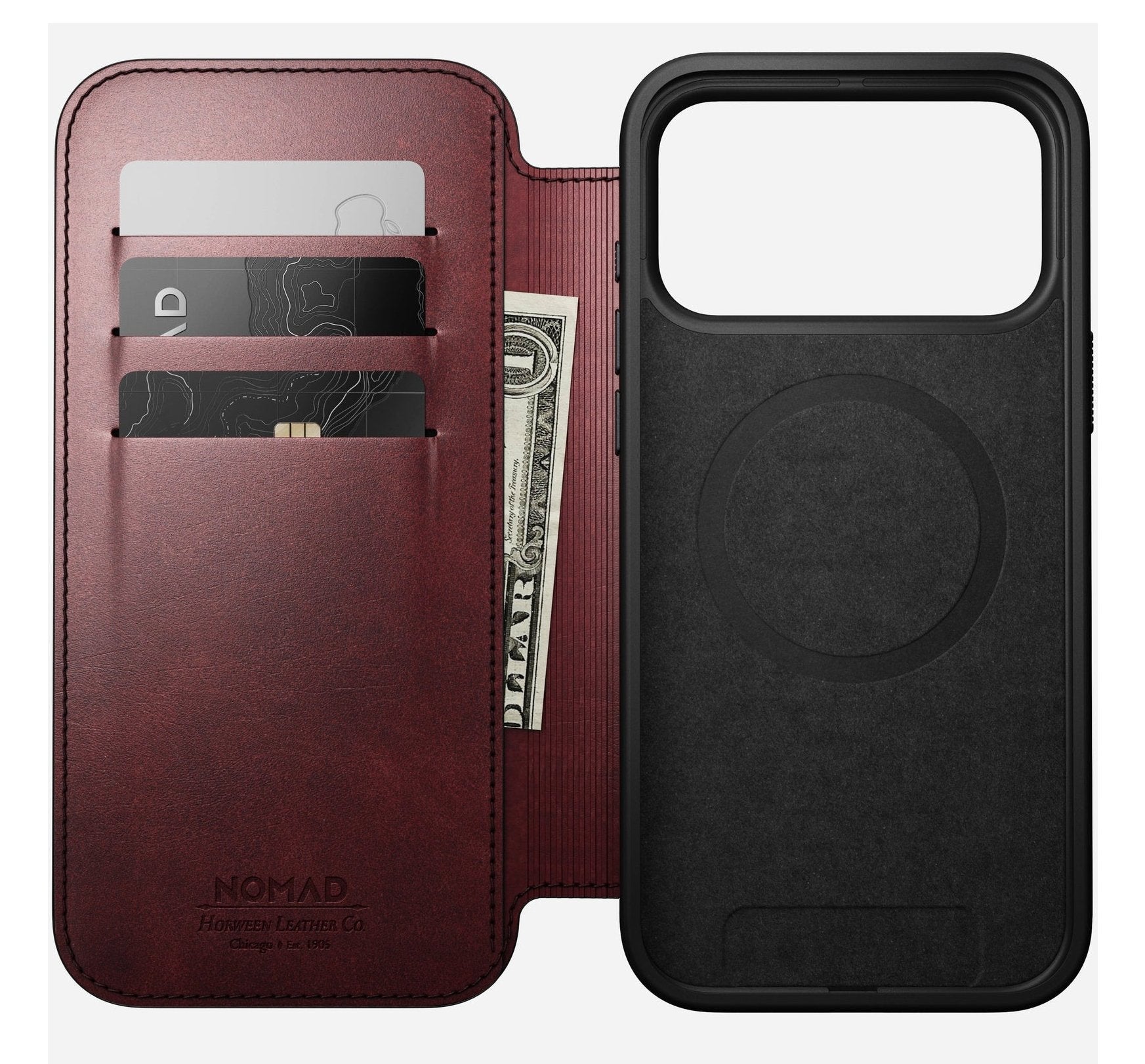 Nomad Modern Leather Folio Iphone 17 Pro Max Burgundy H.