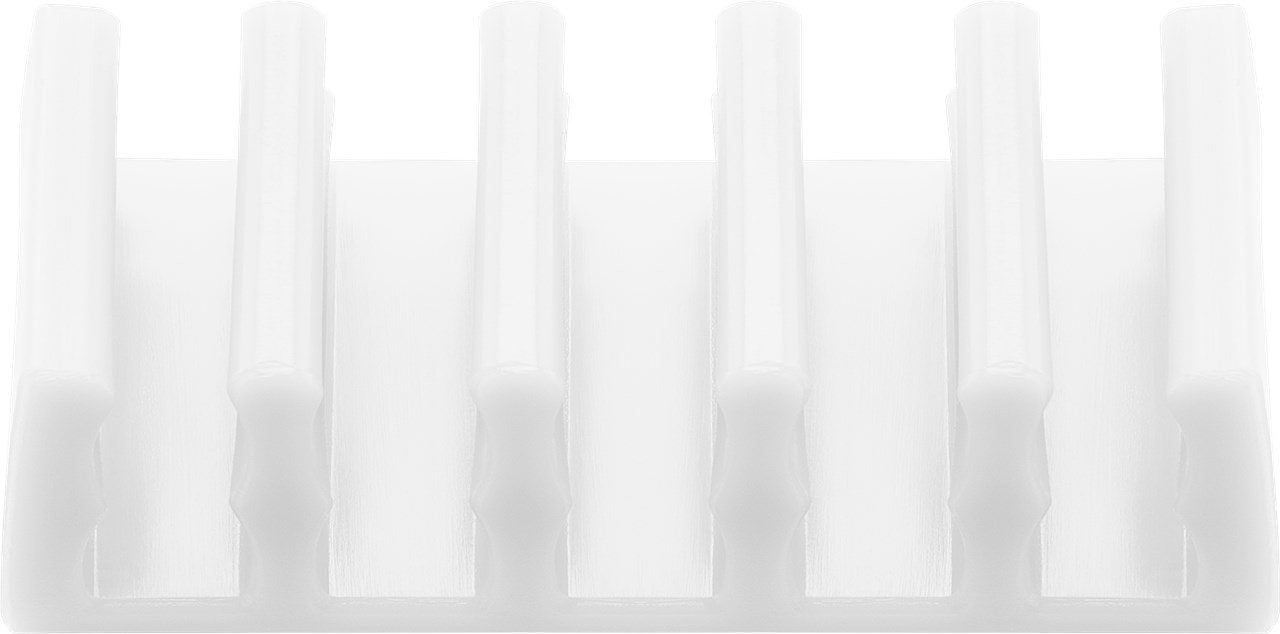Juego De 2 Piezas Para Organizar Y Sujetar Cables, Extraíble, Gestión De Cables 5 Ranuras, Blanco, Blister