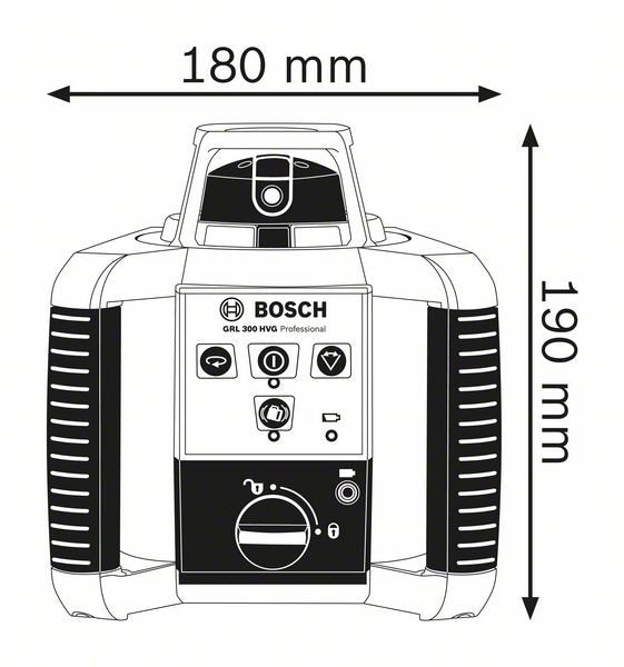 Bosch Láser Rotativo Grl 300 Hvg Professional, Con Soporte 0601061700