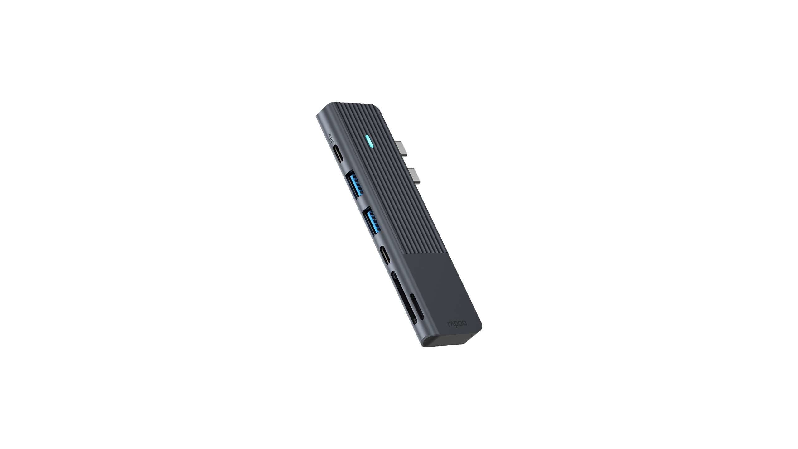 Rapoo Usb-C Multiport Adapter 7-In-2, Grey