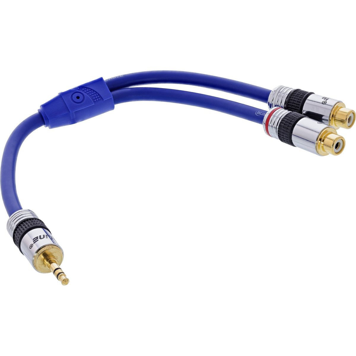 Cable De Audio Inline Premium 2x Rca Hembra A Macho De 3,5 Mm De 0,25 M