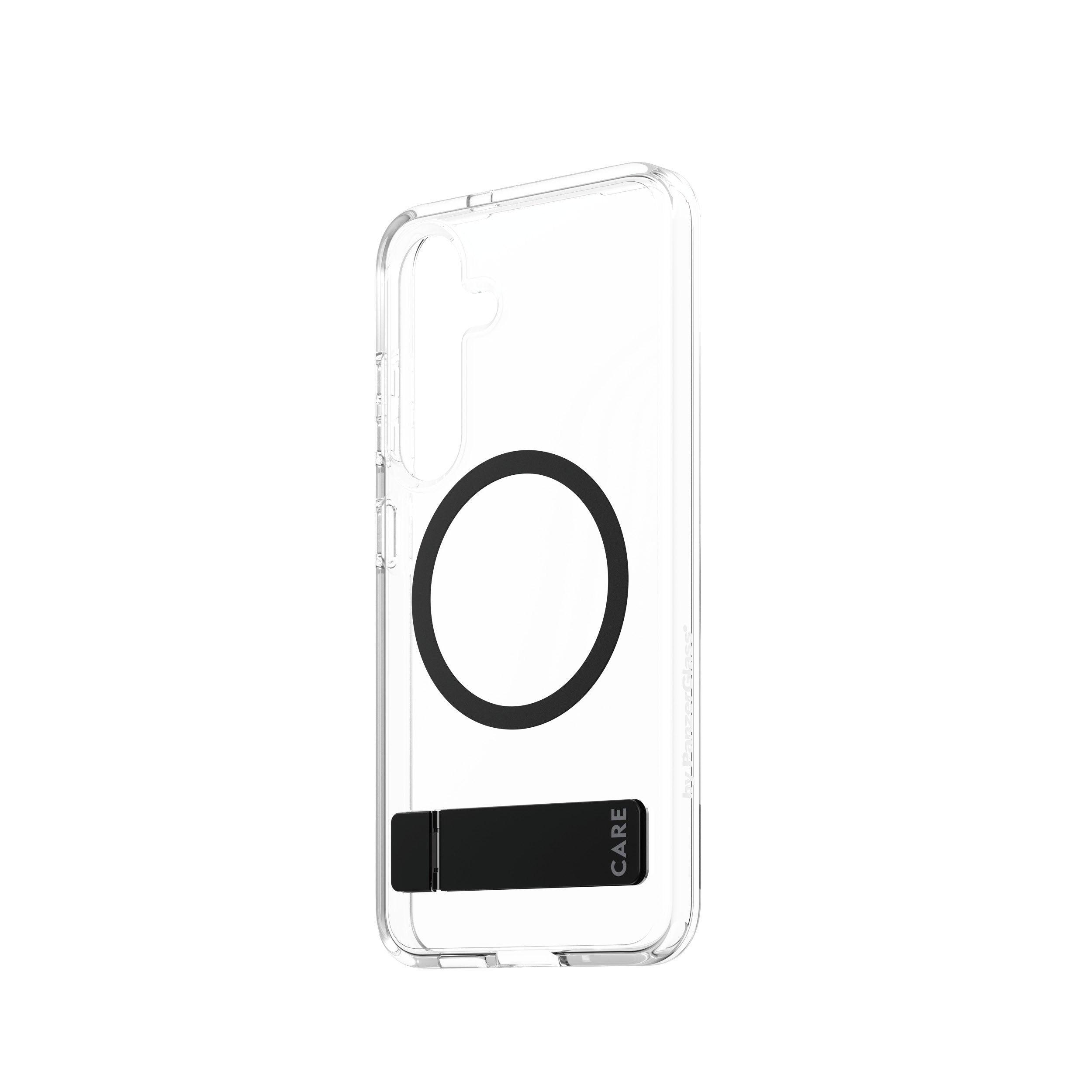 EAN 5715685016493 - PanzerGlass CARE™ by ® Case Transparent w. Black Kickstand & Qi Compatible Samsung Galaxy S25 funda para  imagen 4