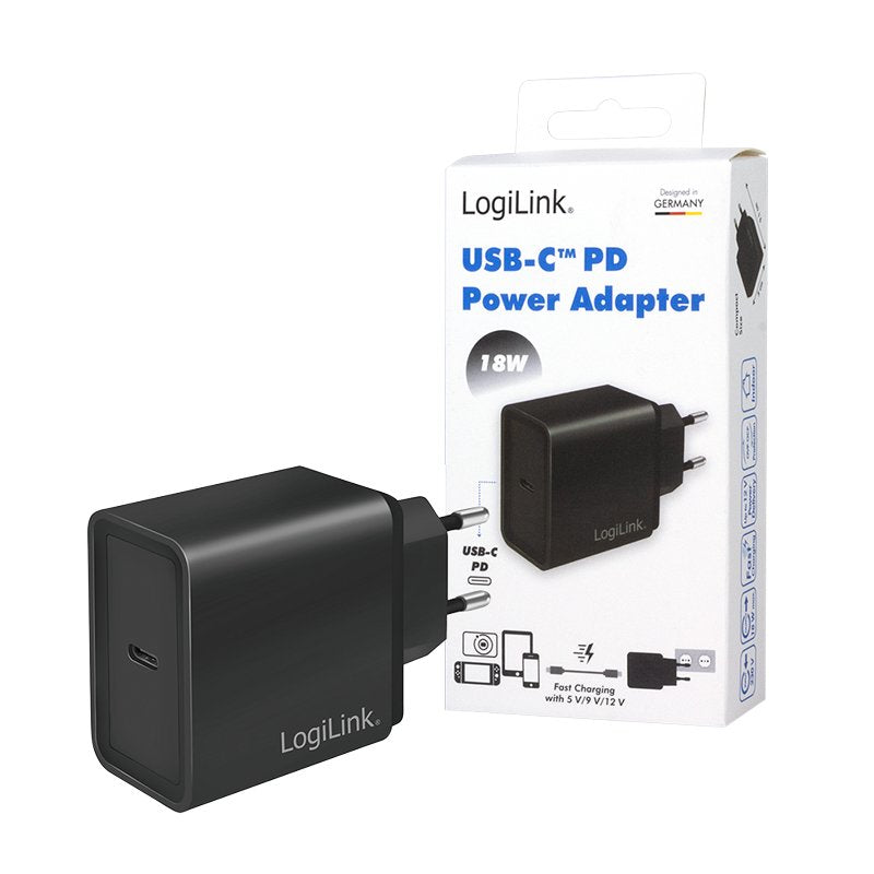 Logilink Cargador Usb-C Pared Negro 5v/3a Pa0258