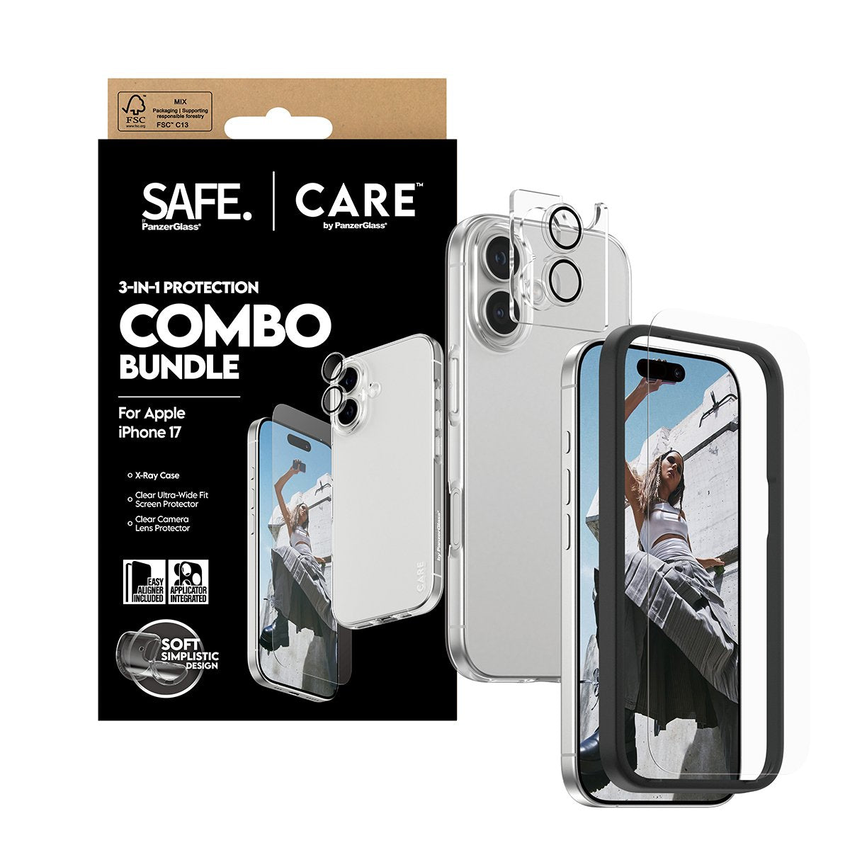 EAN 5715685027499 - PanzerGlass SAFE. | CARE™ by ® 3-in-1 Combo Bundle iPhone 17 Protector de pantalla Apple 1 pieza(s) imagen 5
