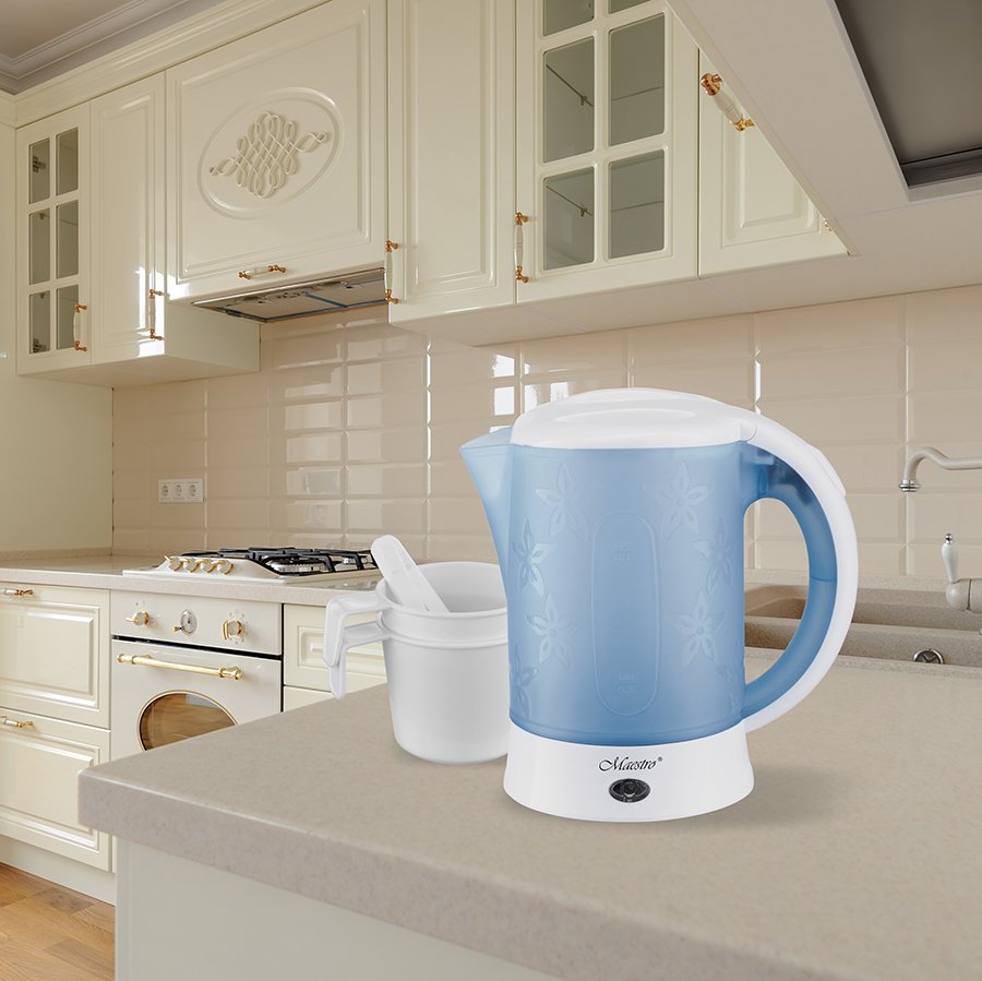 EAN 4820096550700 - Feel Maestro MR010 tetera eléctrica 0,6 L 600 W Azul, Blanco imagen 2