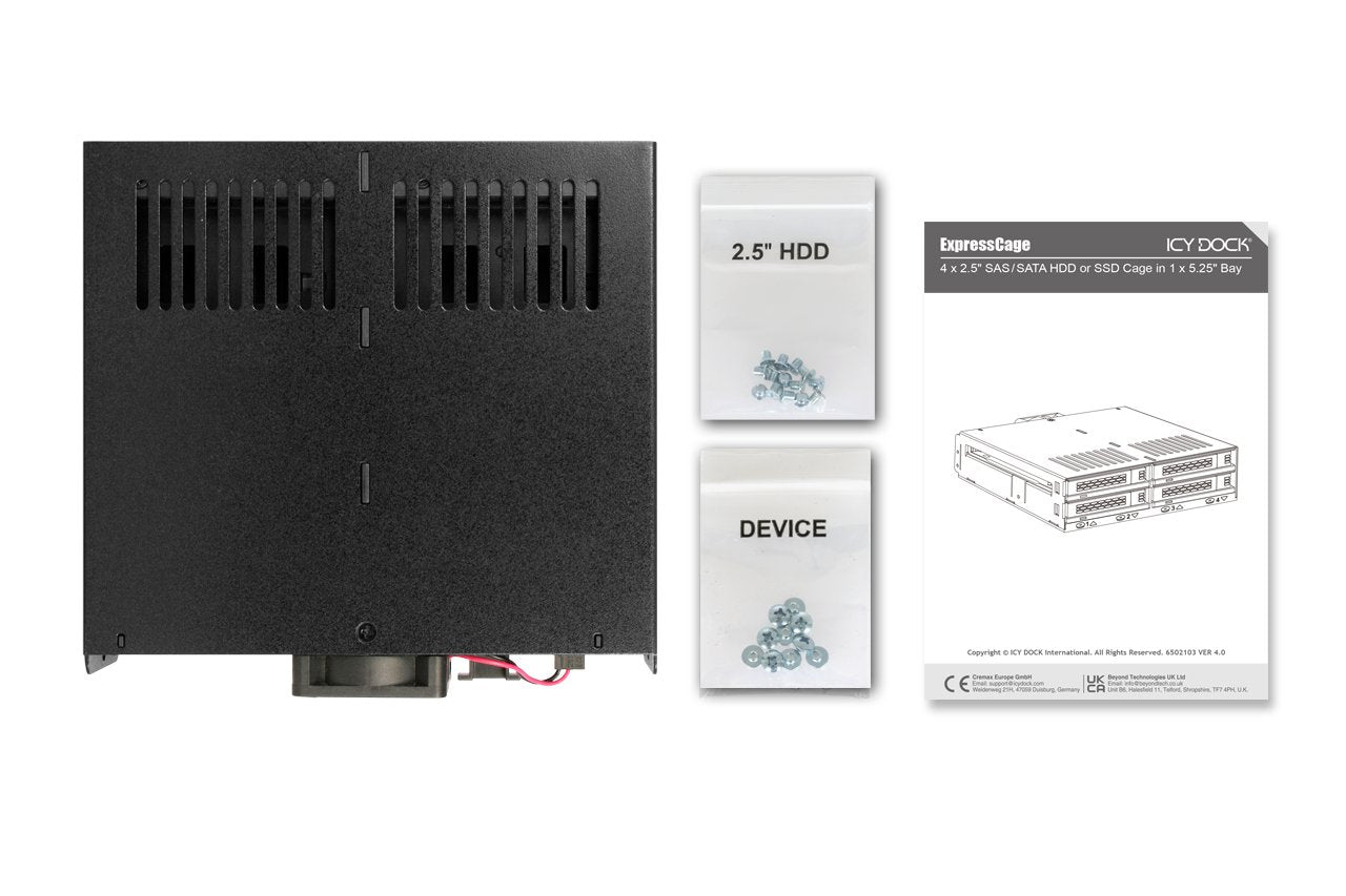 Icydock 4x 2.5 Sata/Sas In 1x5 25 Bay Mobile Rack Screwless