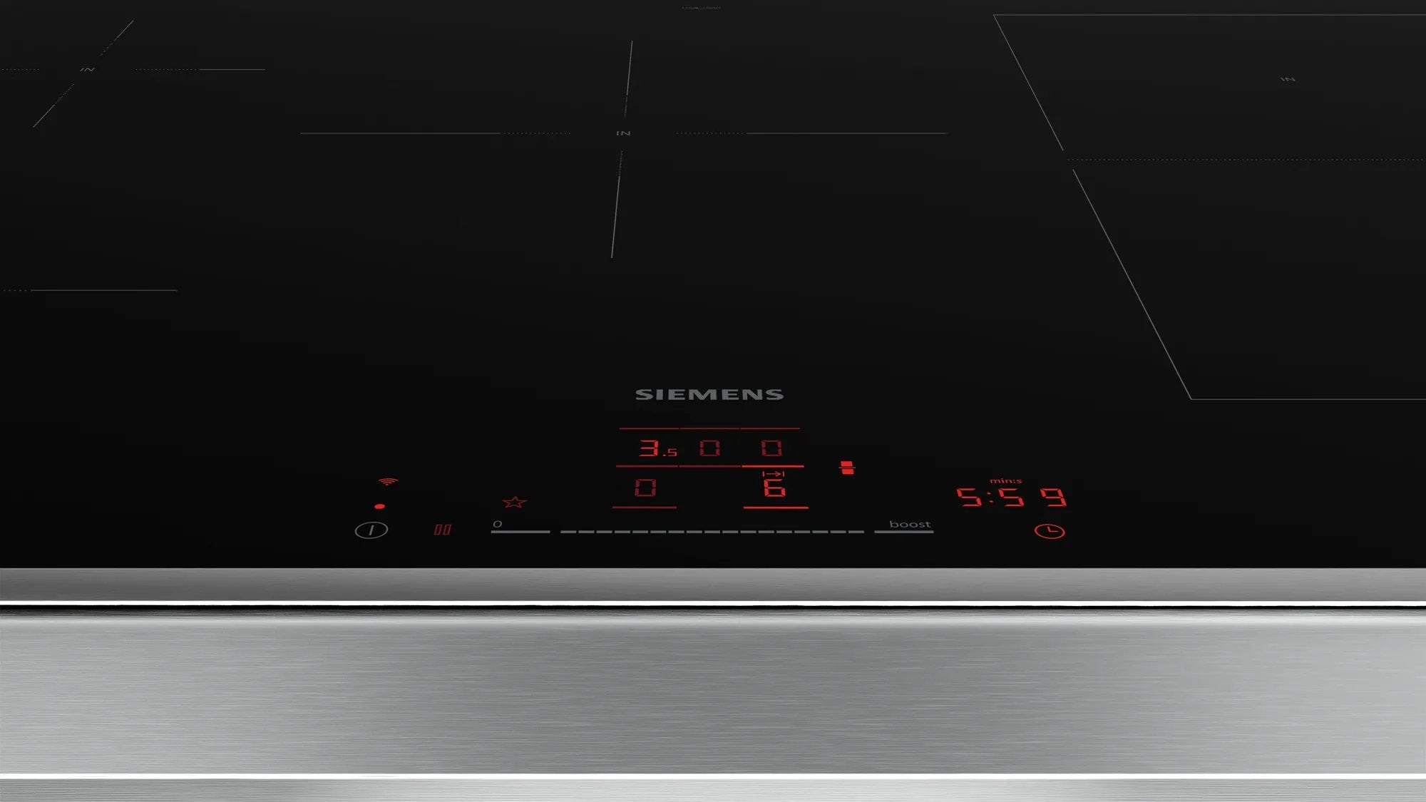 Siemens Ed845hwb1e Iq500, Placa Autosuficiente Negro/Acero Inoxidable, 80 Cm, Home Connect Ed845hwb1e