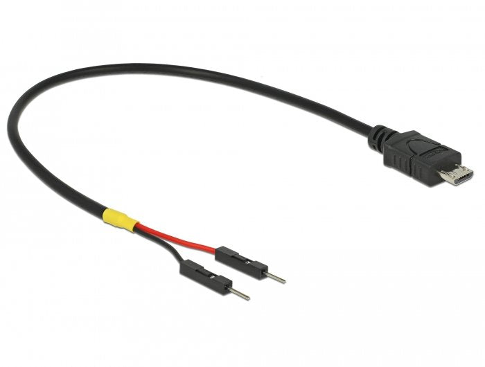 Delock Usb Stromcable Micro-B Auf 2 X Pfostenstecker Einzeln Strom 20 Cm