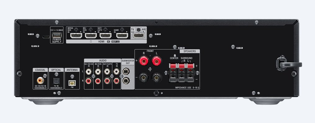 Sony Str-Dh590 Receptor Av De Cine En Casa 5.1ch 145w Compatible Uhd 4k Hdr Conectividad Bluetooth Audio Hi-Res