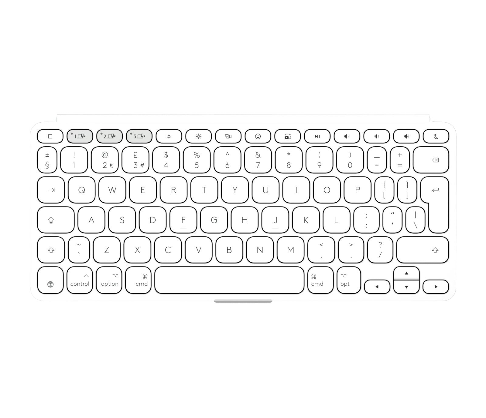 EAN 5099206126213 - Logitech 920-013018 teclado para móvil QWERTY Internacional de EE.UU. Bluetooth Blanco imagen 5
