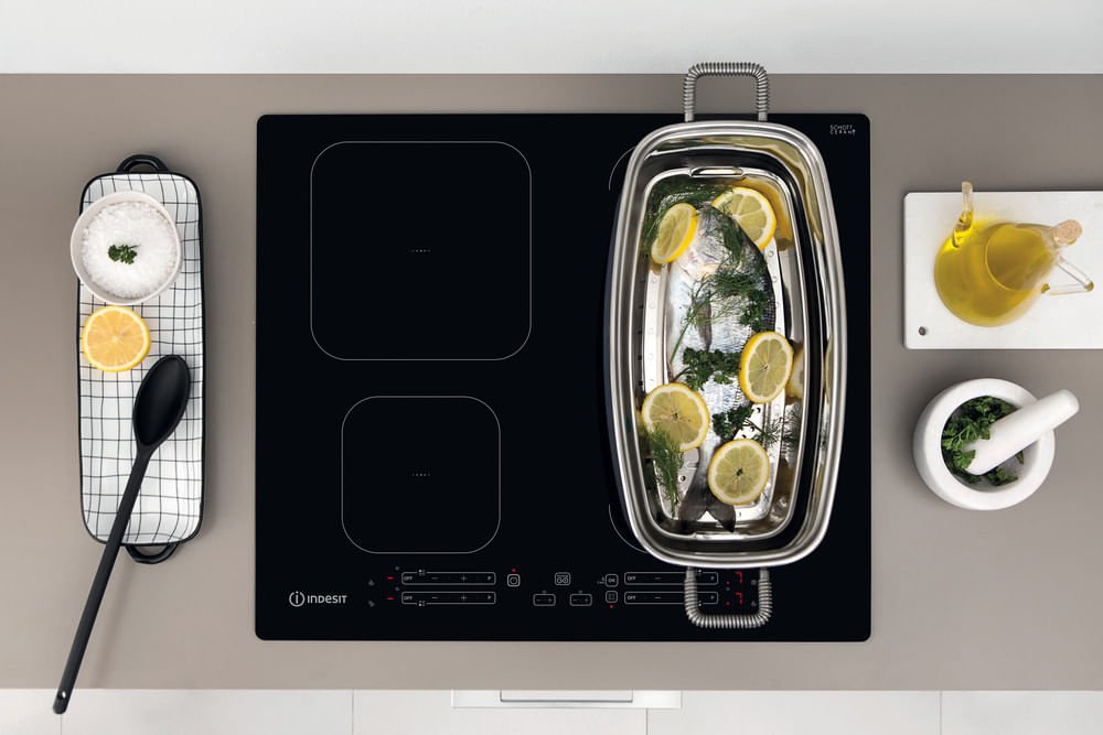 Indesit Ib 65b60 Ne Negro Integrado 59 Cm Con Placa De Inducción 4 Zona(S)