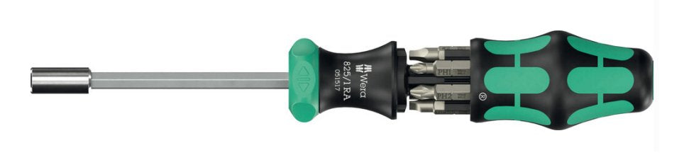 Wera Kraftform Kompakt 27 Ra 2, Ratsche M Bits, 6-Teilig