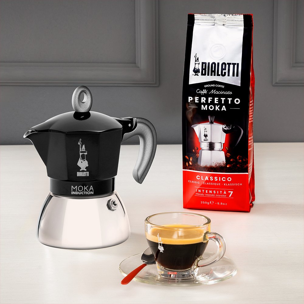 EAN 8006363029094 - Bialetti Moka Induktion Cafetera italiana 0,28 L Negro, Plata imagen 4
