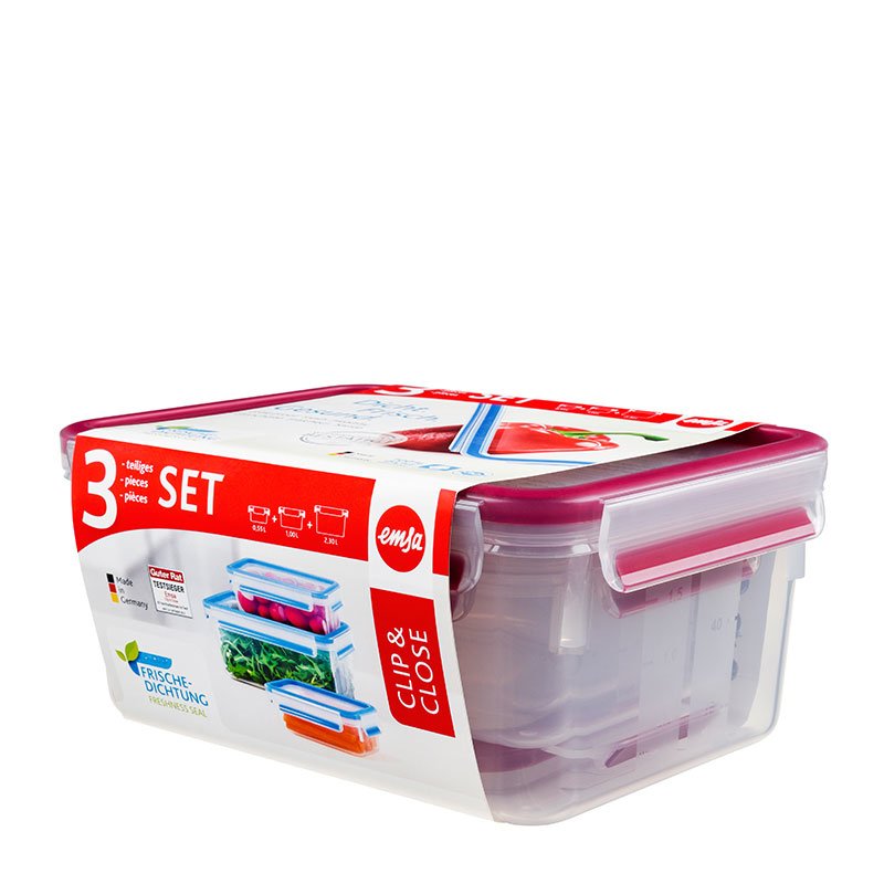 Emsa Clip & Close Frischhaltedosen-Set 3100508566