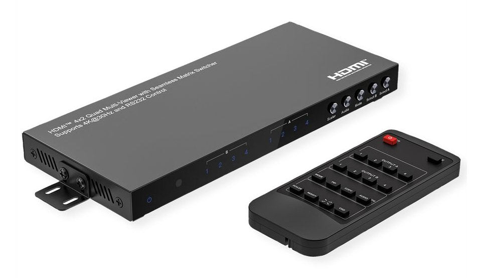 Value Hdmi Matrix Switch, 4x2 Quad Multi-Viewer, Nahtlose Umschaltung