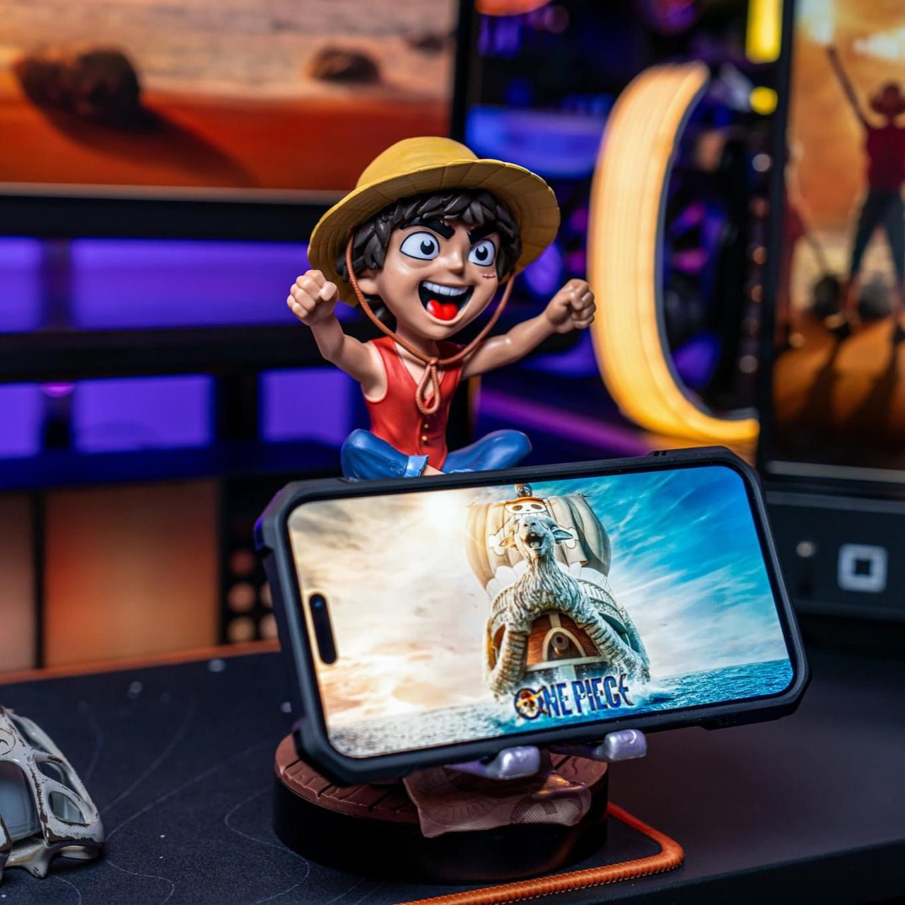 Cable Guy Soporte Sujeción Luffy One Piece 20cm