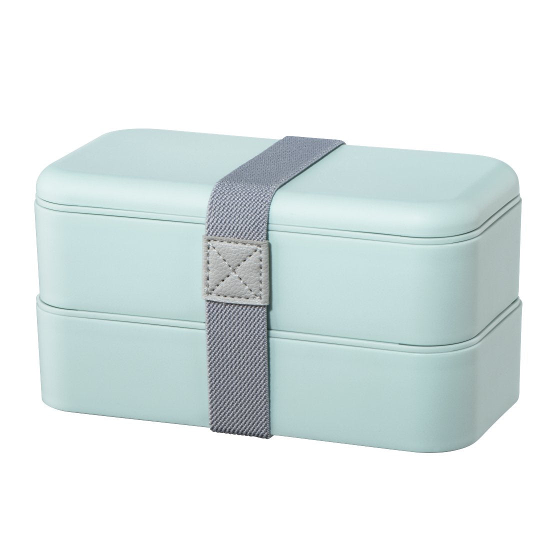 Hama Xavax | 2 Fiambreras Apilables De 500ml (Cierre De Click, Cinta Elástica, Apta Para El Lavavajillas Y El Microondas, Envase Ecológicos), Color Azul Pastel