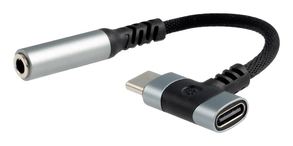 Cable Adaptador Usb-C/M - Audio3.5/H+Usb/H 3a 10cm