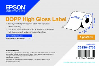 Epson C33s045736 Etiqueta De Impresora