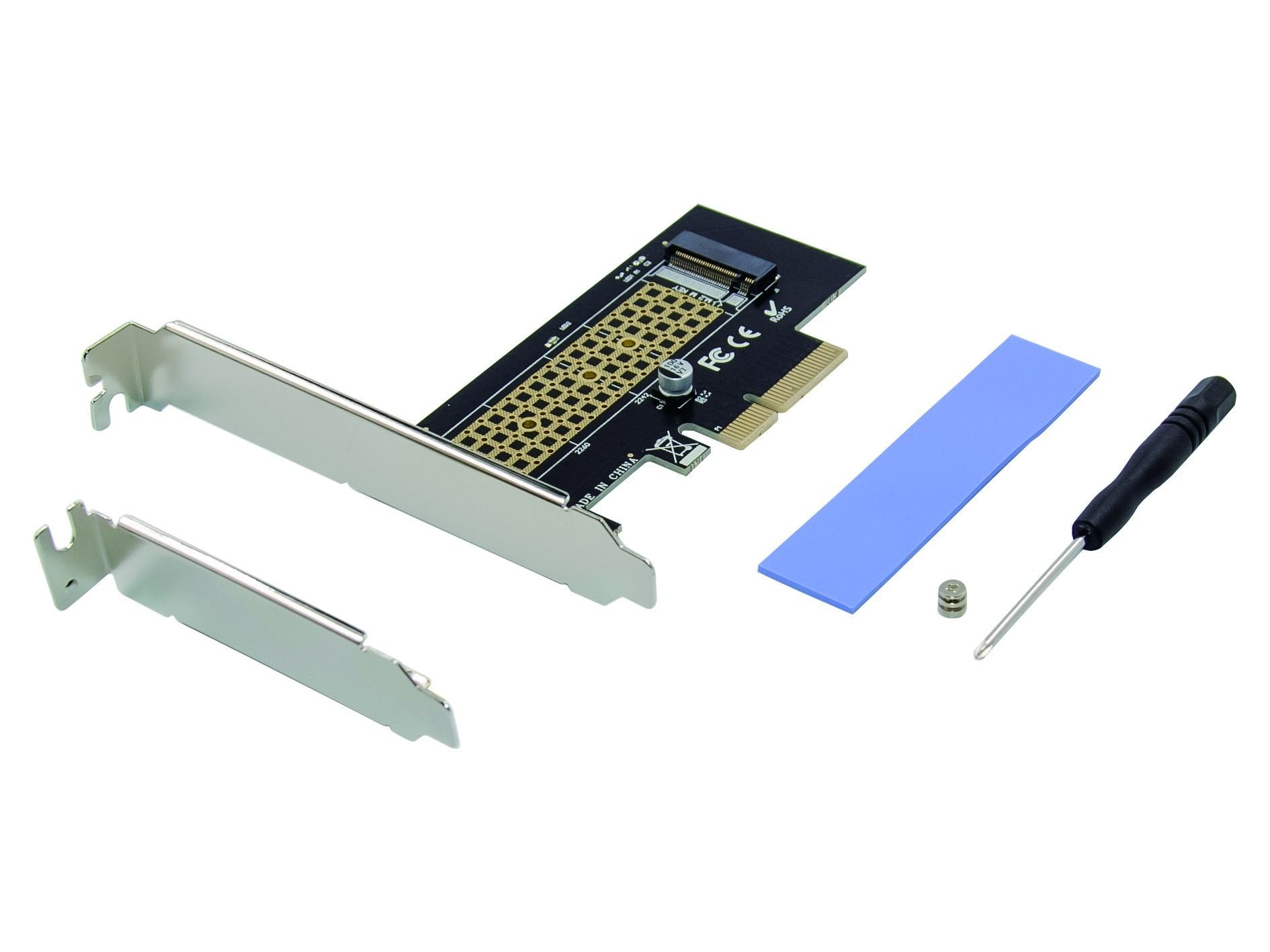 Conceptronic Pci Express Card 4  M.2 Nvme Ssd Emrick Schwarz