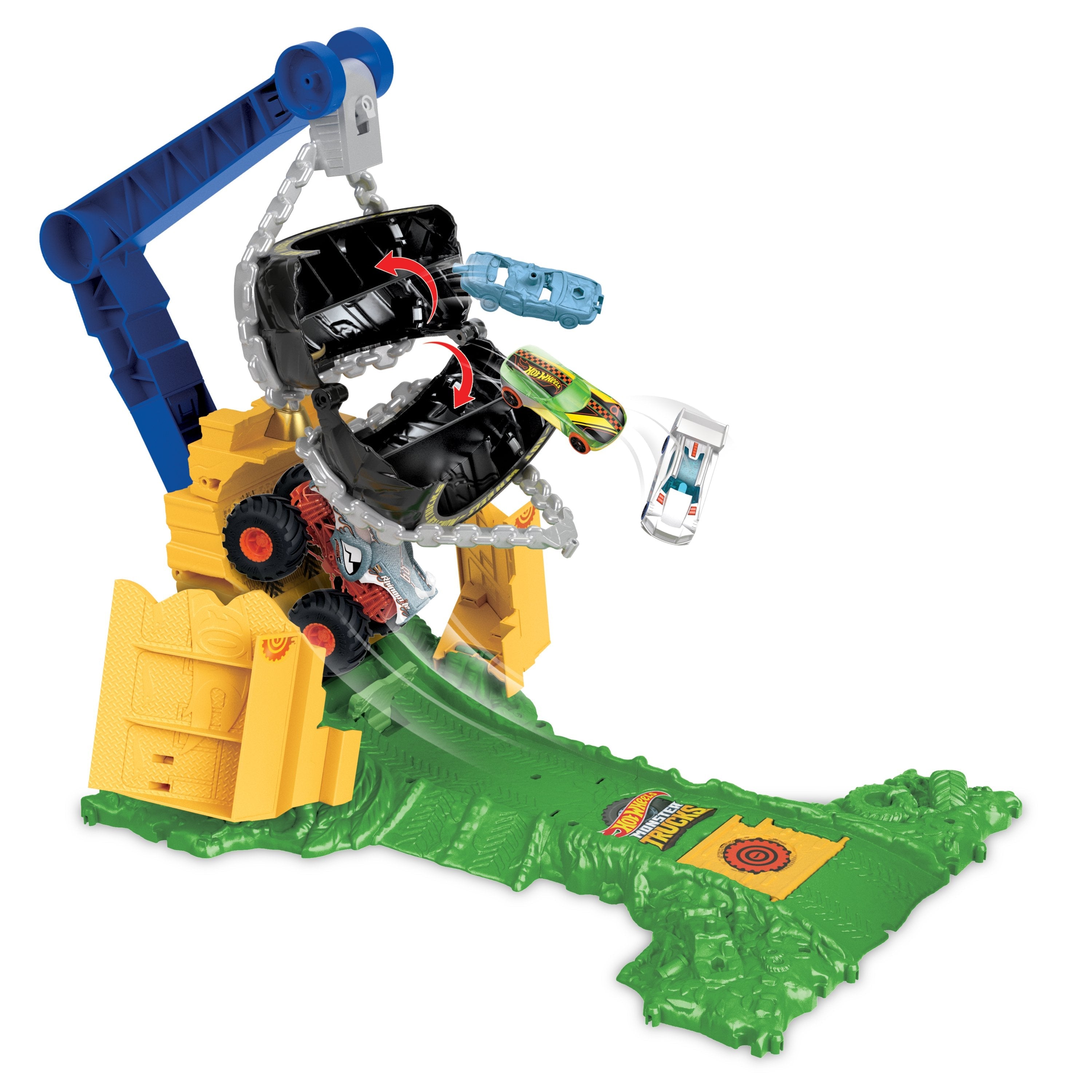 Hot Wheels Hot Wheels Monster Trucks Arena Smashers: Rhinomite Chargin, Vehículo De Juguete Htp18