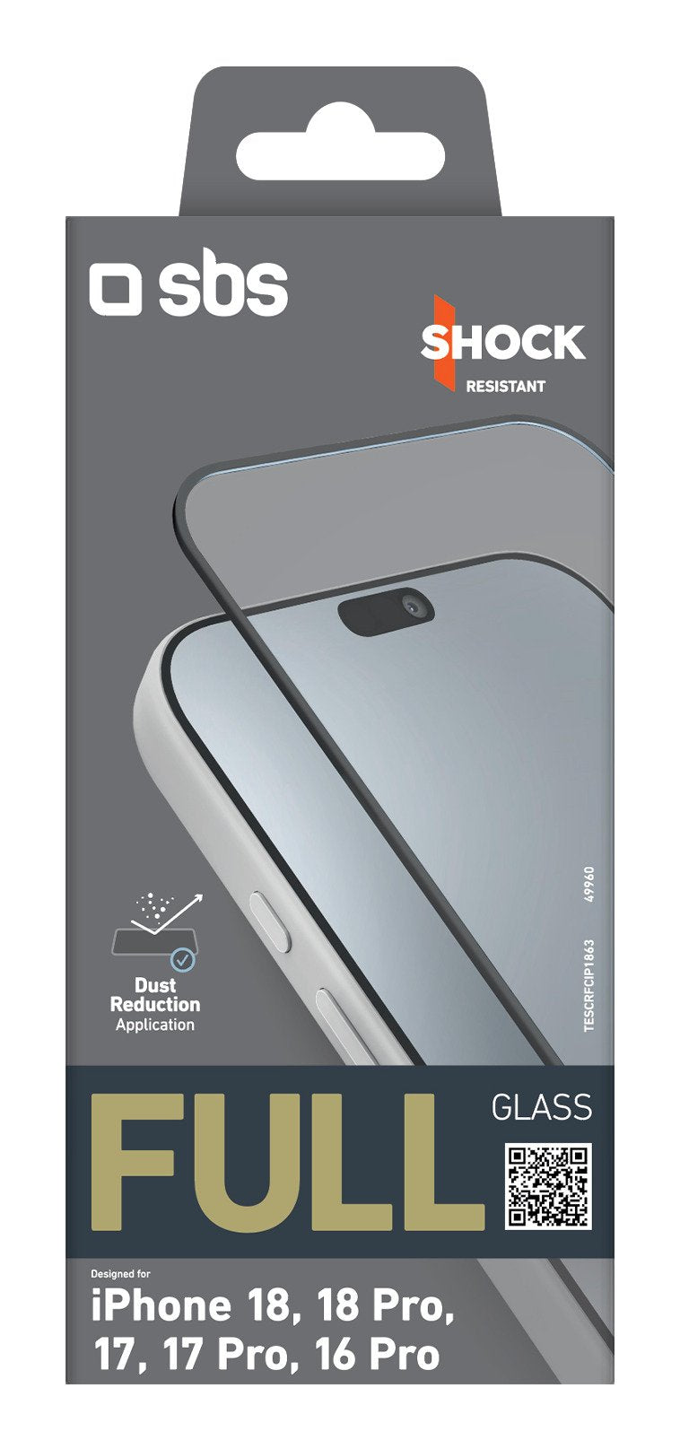 Sbs Glas Sp Full Cover Iphone 18/18 Pro