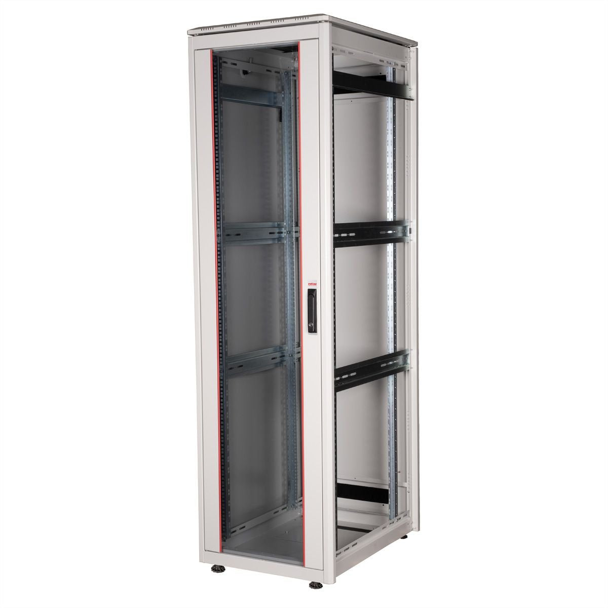 Roline 19-Zoll Netzwerkschrank Pro 42 He, 600x800 Bxt Glastr Grau