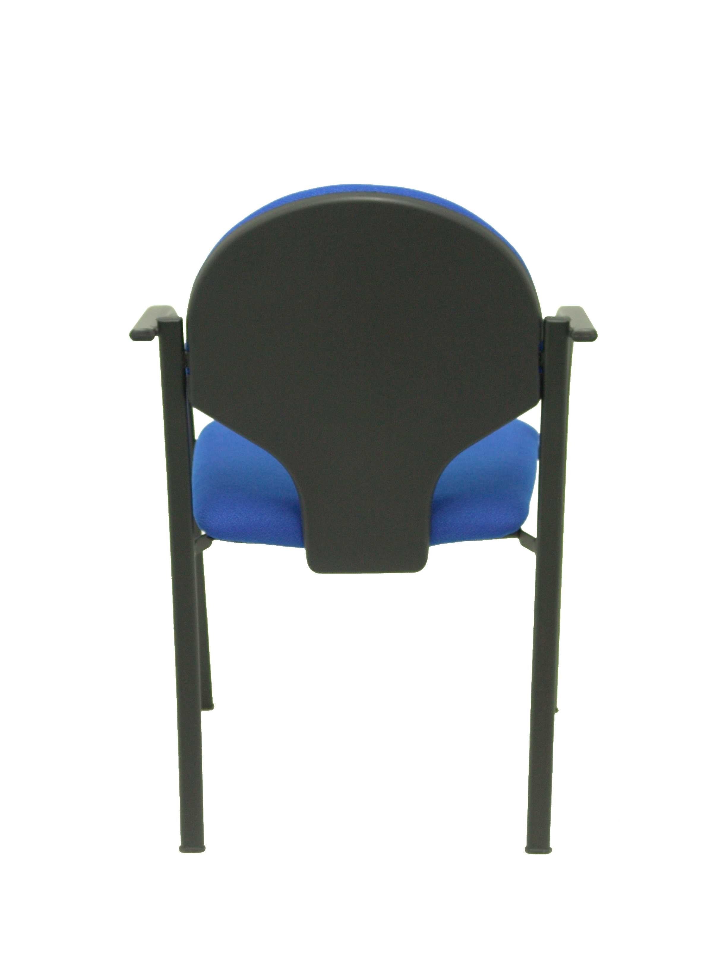 Pack 2 Sillas Hellin Chasis Negro Bali Azul