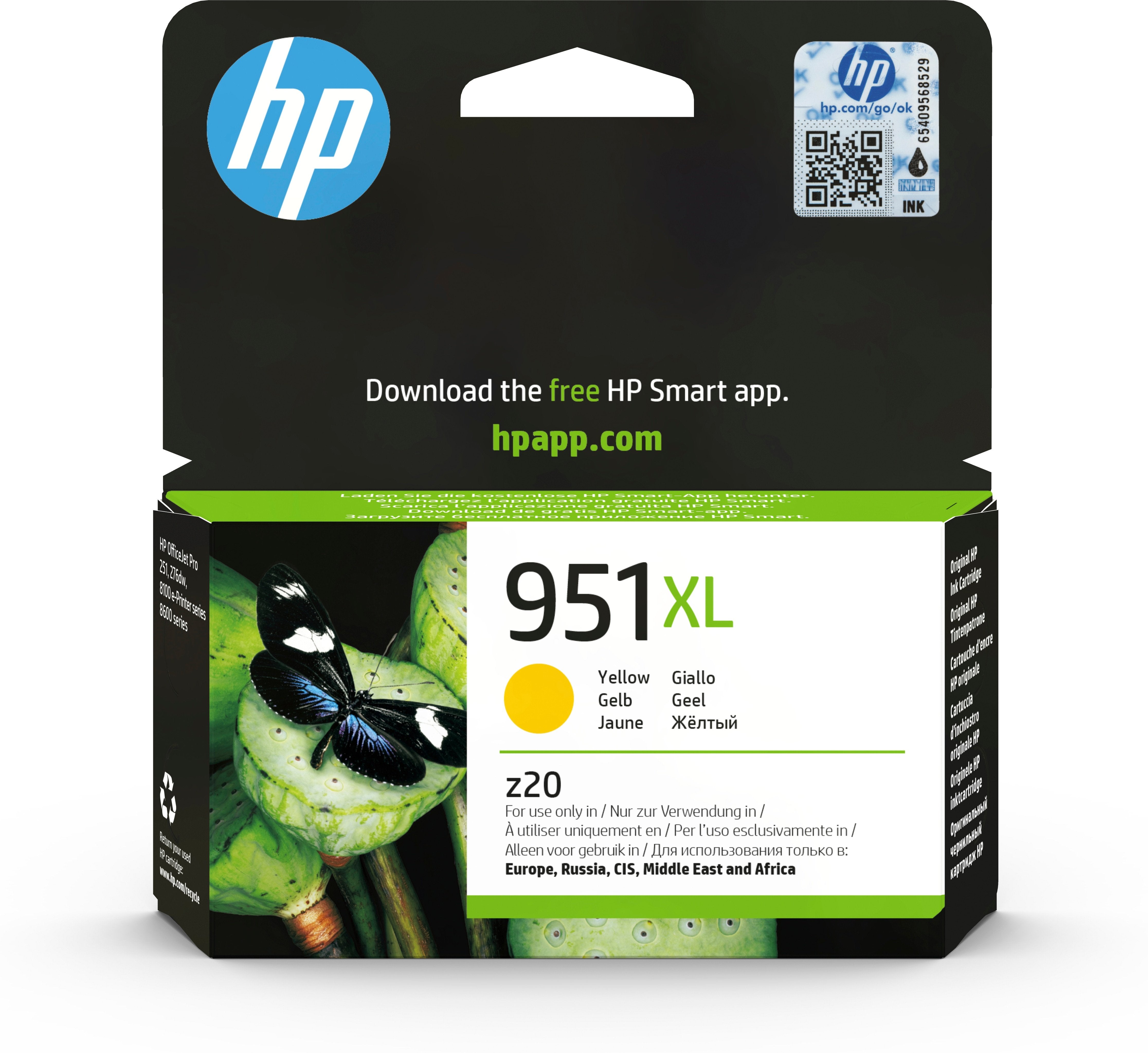 Tinta Original Hp 951 Xl Alta Capacidad Amarillo