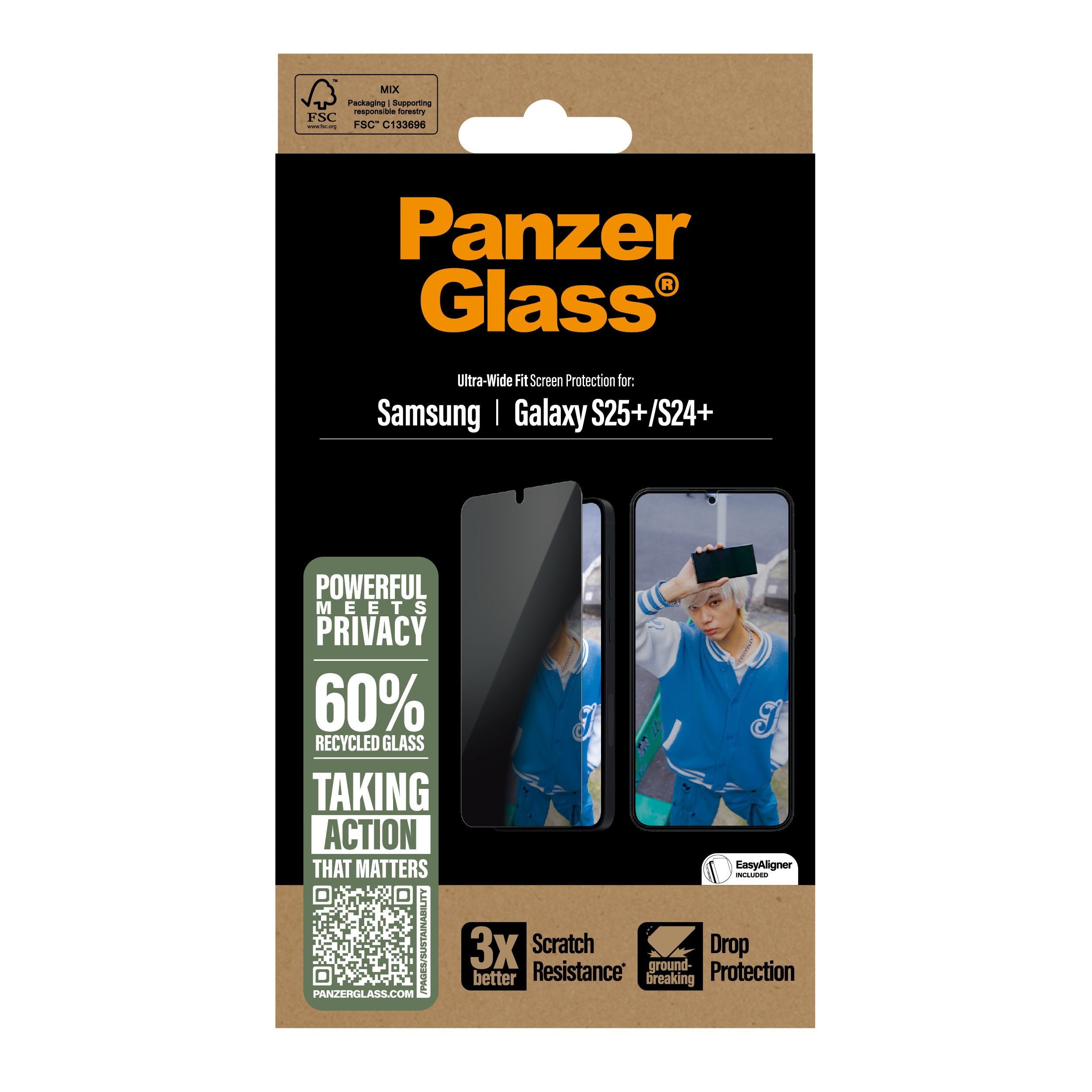 EAN 5715685017339 - PanzerGlass ® Privacy Screen Protector Samsung Galaxy S25+ | S24+ | Ultra-Wide Fit Protector de pantalla  imagen 3