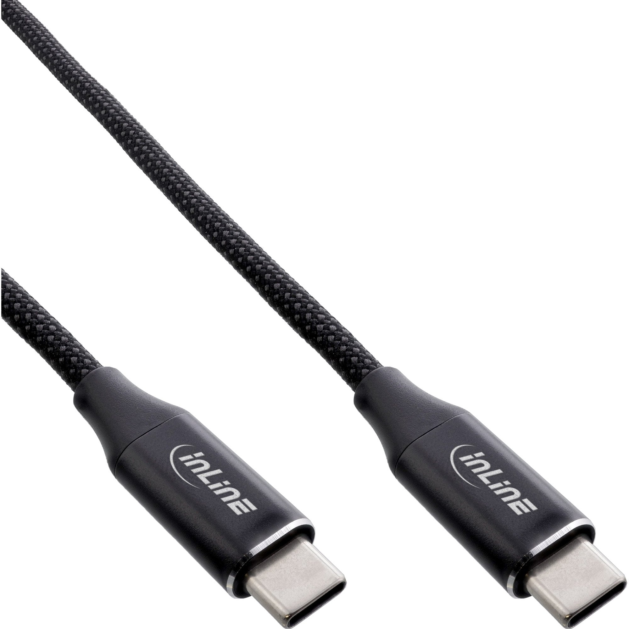 Inline® Magnetic Usb-C Cable, Usb-C Male/Male, 100w, Black, 1m