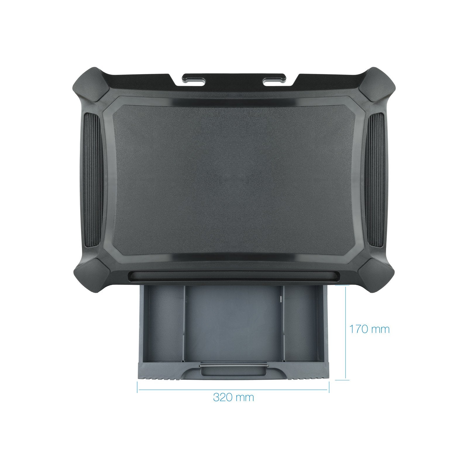Tooq Soporte Elevador Con Cajon Para Monitor O Portatil - Regulable En Altura - Peso Max 10kg - Negro