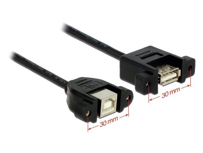 Delock Cable Usb 2.0 Typ-B Buchse Zum Einbau > Usb 2.0 Typ-A Buchse Zum Einbau 1 M