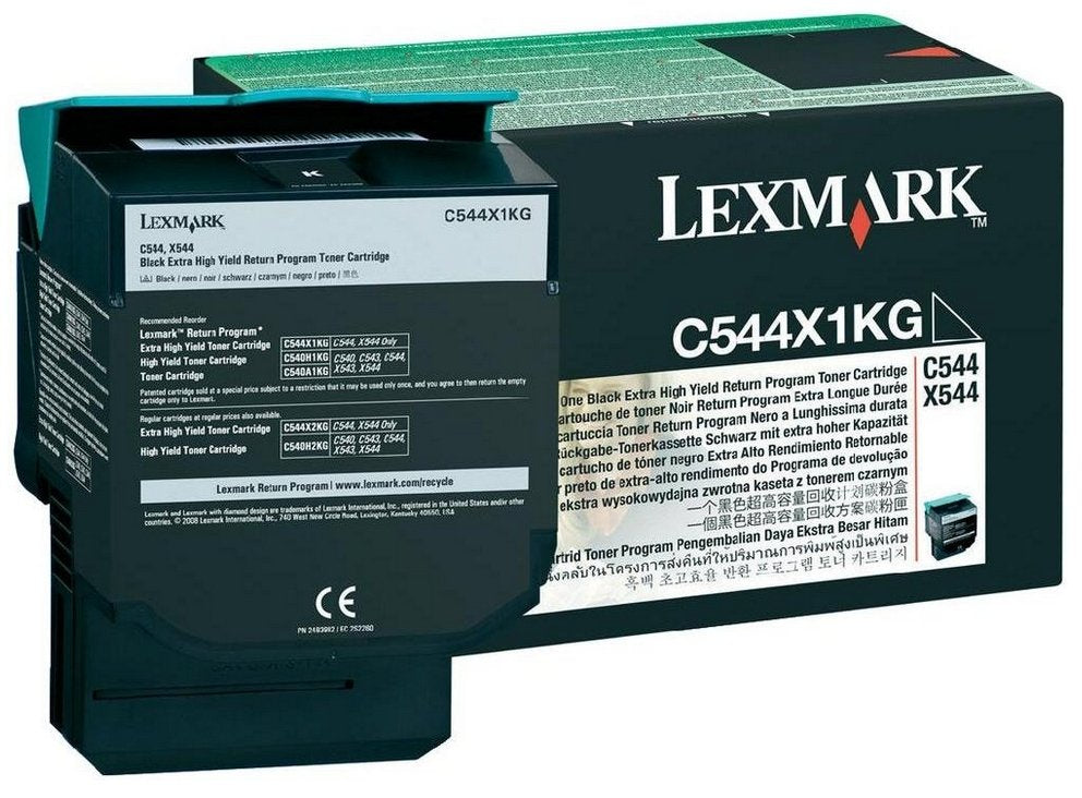 Toner Original Lexmark Rendimiento Extra Alto Negro Lccp, Lrp Para C544dn, 544dtn, 544dw, 544n, 546dtn, X544dn, 544dtn, 544dw, 544n, 546dtn, 548de, 548dte