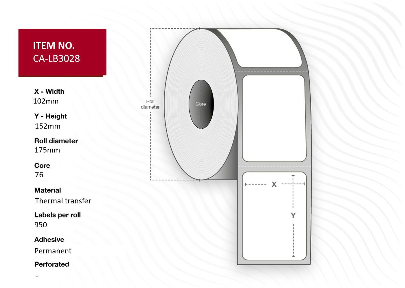 EAN 5706998986153 - Capture CA-LB3028 etiqueta de impresora Blanco imagen 1