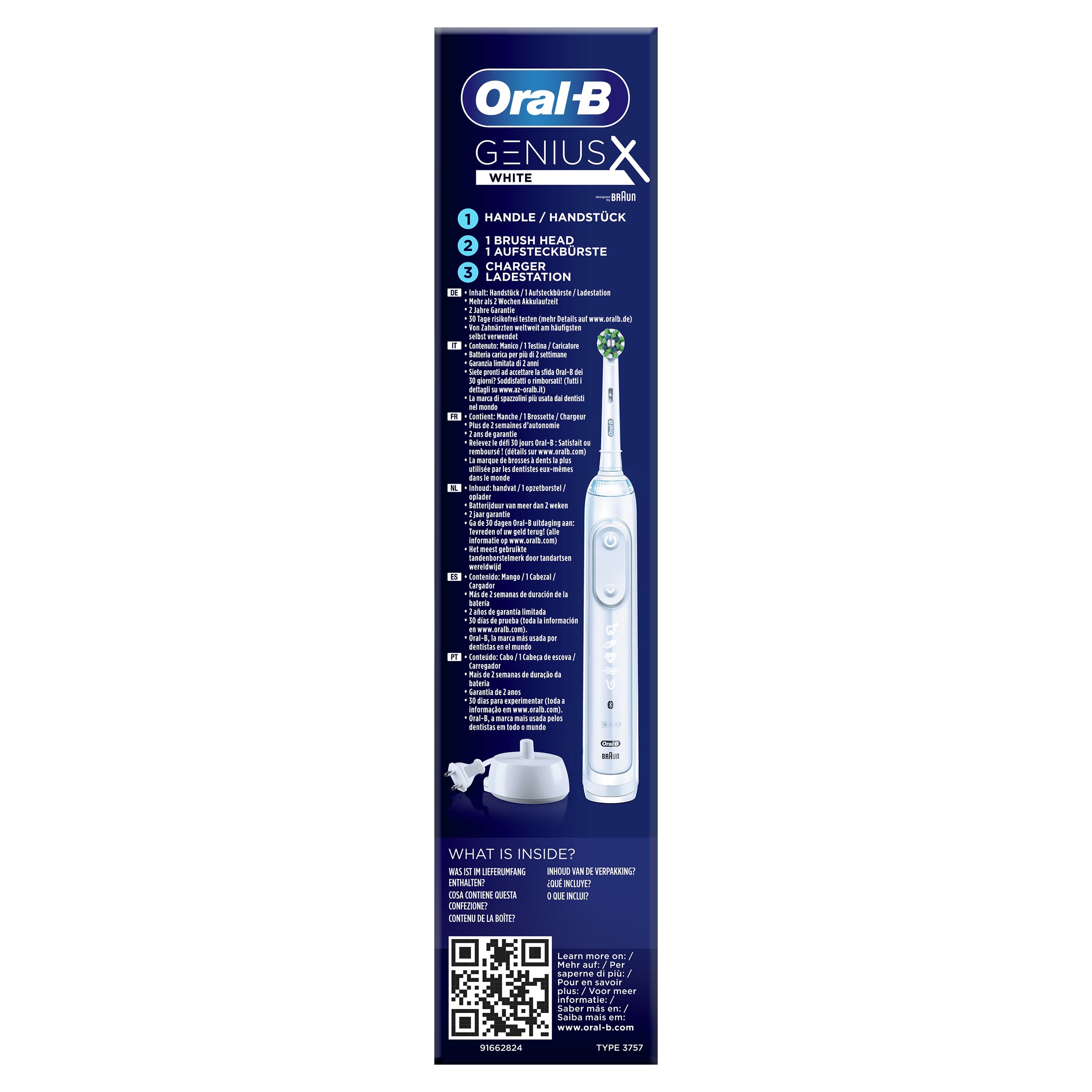 EAN 4210201396901 - Oral-B Genius X 80354126 cepillo eléctrico para dientes Adulto Cepillo de dientes oscilante Blanco imagen 7