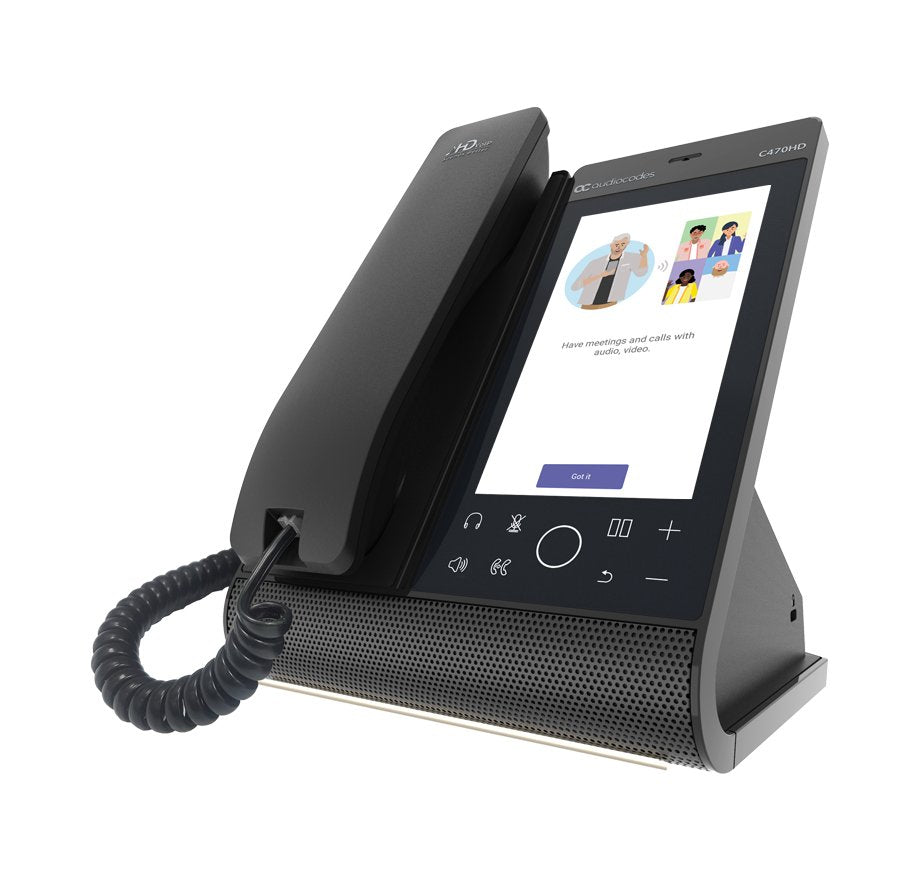 Audiocodes Teams C470hd Total Touch Ip-Phone Poe Gbe With Integrated Bt And Dual Band Wifi