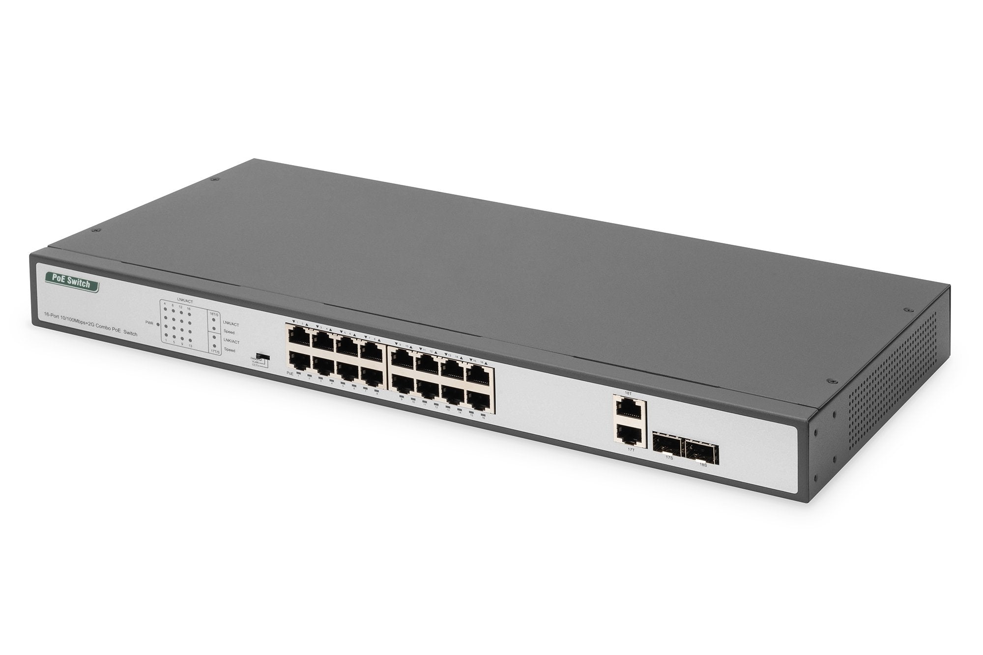 Digitus Switch 16-Port 10 100 250w Poe Unmanaged Negro