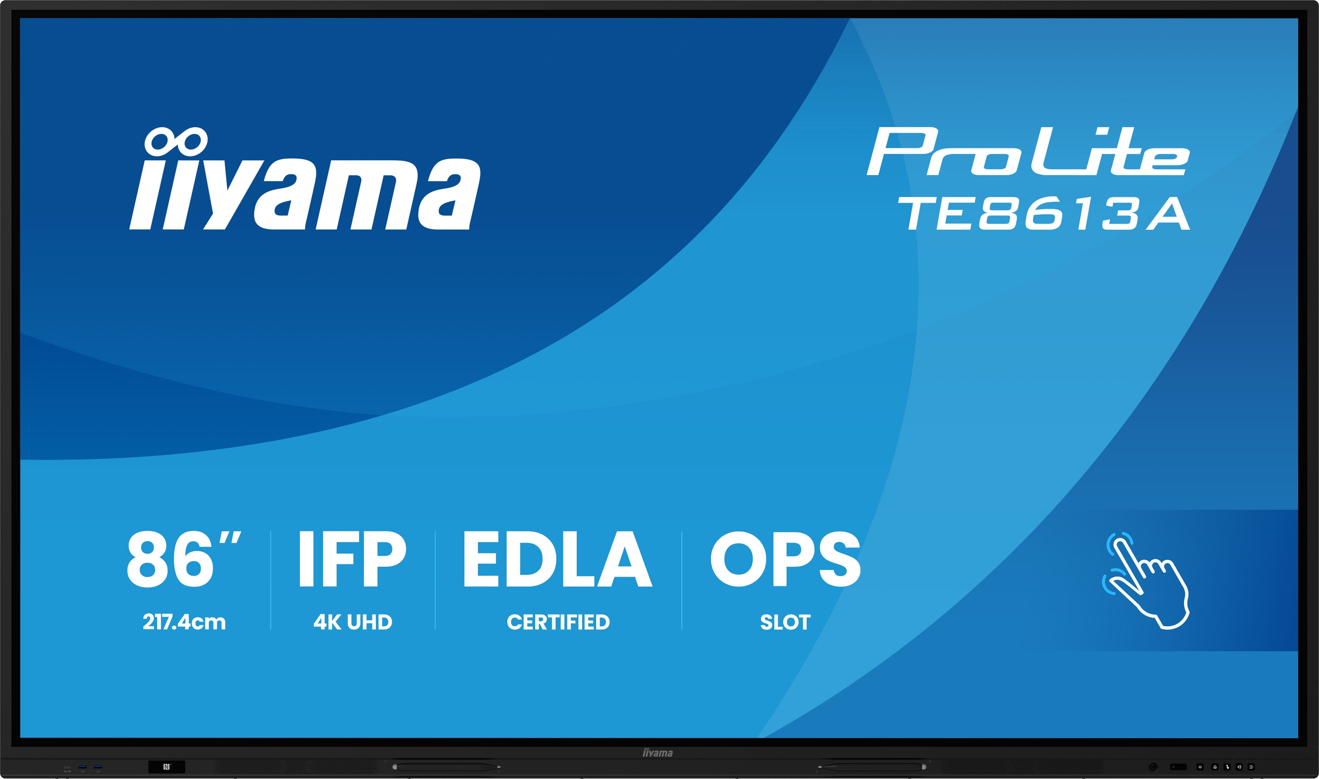 EAN 4948570128136 - iiyama TE8613A-B3AG pantalla de señalización Panel plano interactivo 2,17 m (85.6") LCD Wifi 500 cd / m²  imagen 1