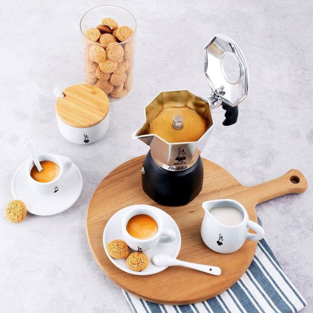 Cafetera Bialetti Brikka Italiana 0,1 L Negro, Acero Inoxidable