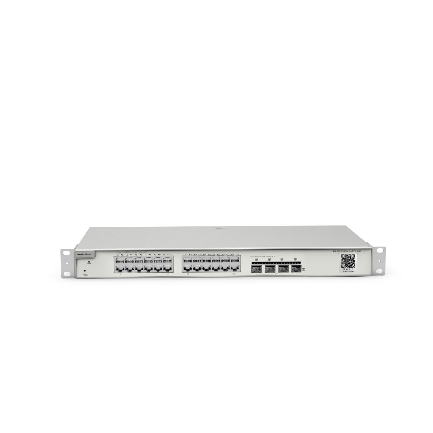 Reyee 24-Port Gigabit L2+ Managed Switch, 24 Gigabit Rj45 Ports, 4 Sfp Ports,19-Inch Rack-Mountable
