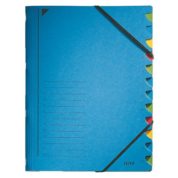 Esselte Leitz Separador - 12 Compartimentos - 12 Piezas - Preimpreso: I-Xii - Para A4 (210 X 297 Mm)